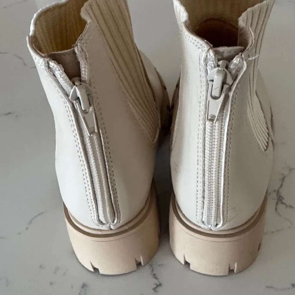 Stylish Cream Kids Ankle Boots